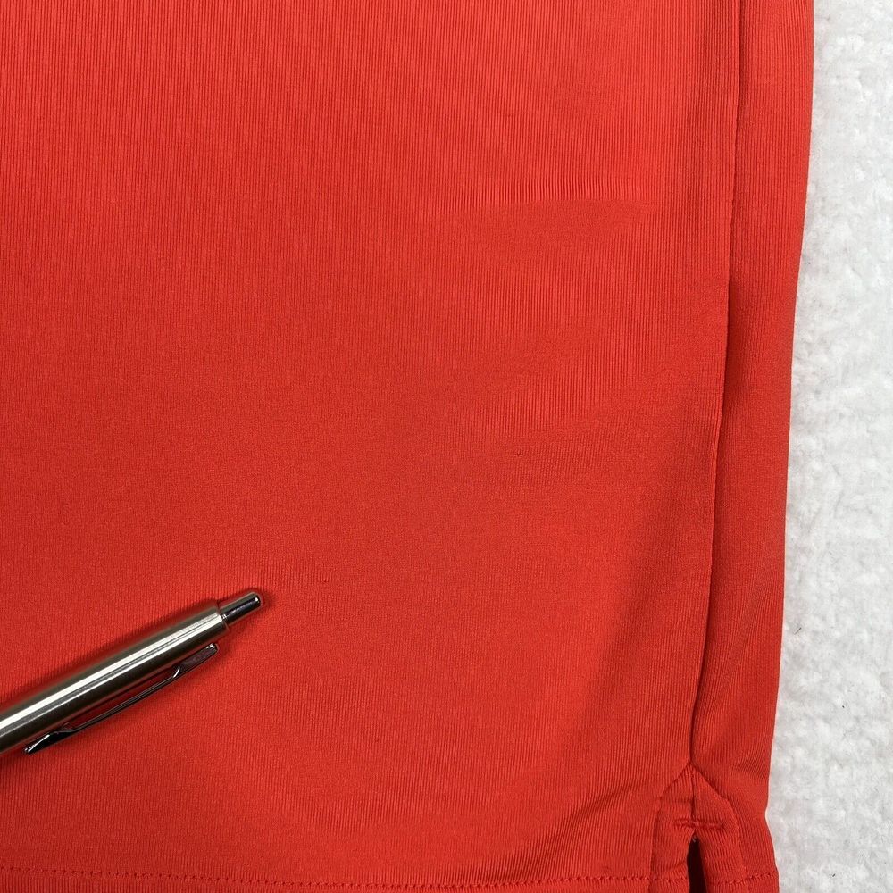 Under Armour Shirt Mens Large Red Orange Striped Polo Heatgear Short Sleeve Golf - Picture 5 of 14